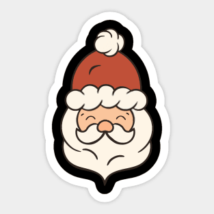 Santa Face Christmas Sticker